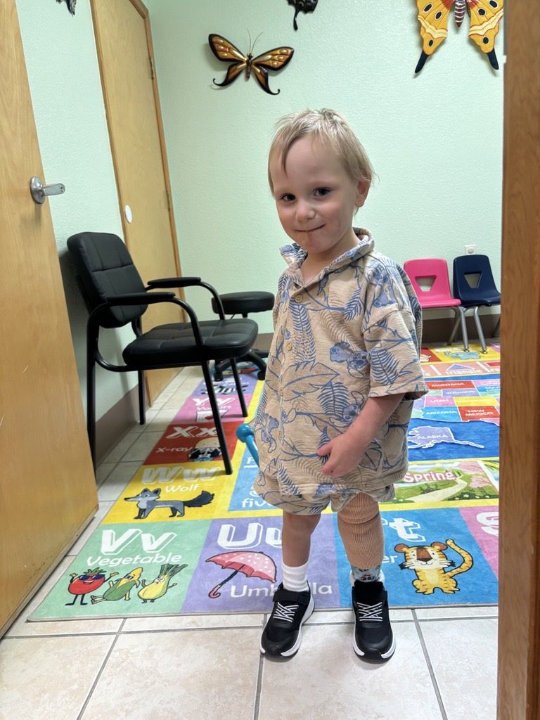Young patient fitted with a custom prosthesis at Steinmann Prosthetics and Orthotics